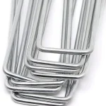50-100pcs galvanized landscape staples, outdoor decorative stakes, anti weed barrier fabric anti rust staples, U-shaped tent 2