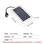1/2PCS Portable Solar Charger Portable Solar Charger-USB Output for Outdoor Use -for Travel and Camping,Flashlight,Fan Charging 6