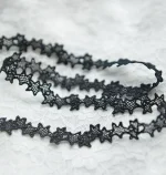 1 Yard Handmade Fabric Lace Trim Patchwork Material Black White Lace Ribbon DIY Garment Sewing Accessories 4