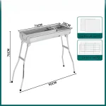 Outdoor Stainless Steel Charcoal Grill Large Size Barbecue Tool Portable Free Installation Handle Folding BBQ Cooking 6