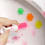 Flower Shaped Toilet Cleaner Gel Toilet Deodorant Gel Air Fresheners Aromatic Flower Detergent Bathroom Fragrance Cleaning Tool 4