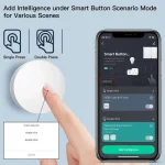 Tuya ZigBee Button Scene Switch Intelligent Linkage Smart Switch Battery Powered Automation Work With Smart Life Zigbee Devices 2