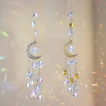 Suncatcher Crystal Wind Chimes Suncatcher Crystal Hanging Pendant Wind Chimes Garden Decorations Window Drop Bell Room Decor