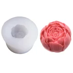 Rose with Buds, Silicone Mold, Flower Soap, Candle Fragrance, Gypsum Cake Mold 5