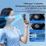 Xiaomi 2025 Hanging Ice Pack Handheld High-speed Fan Folding 100 Speed Infinitely Adjustable Fan Portable For Outdoor Neck 3