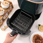 Stainless Steel Air Fryer Grill with Barbecue Stick Kitchen Air Fryer Rack 3 Layer Oven Cooking Vertical Grill with Skewers 3