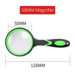 10X Magnifying Glass For Kids Seniors Handheld Reading Magnifier 50mm Magnifying Lens For Reading Science Nature Exploration 6