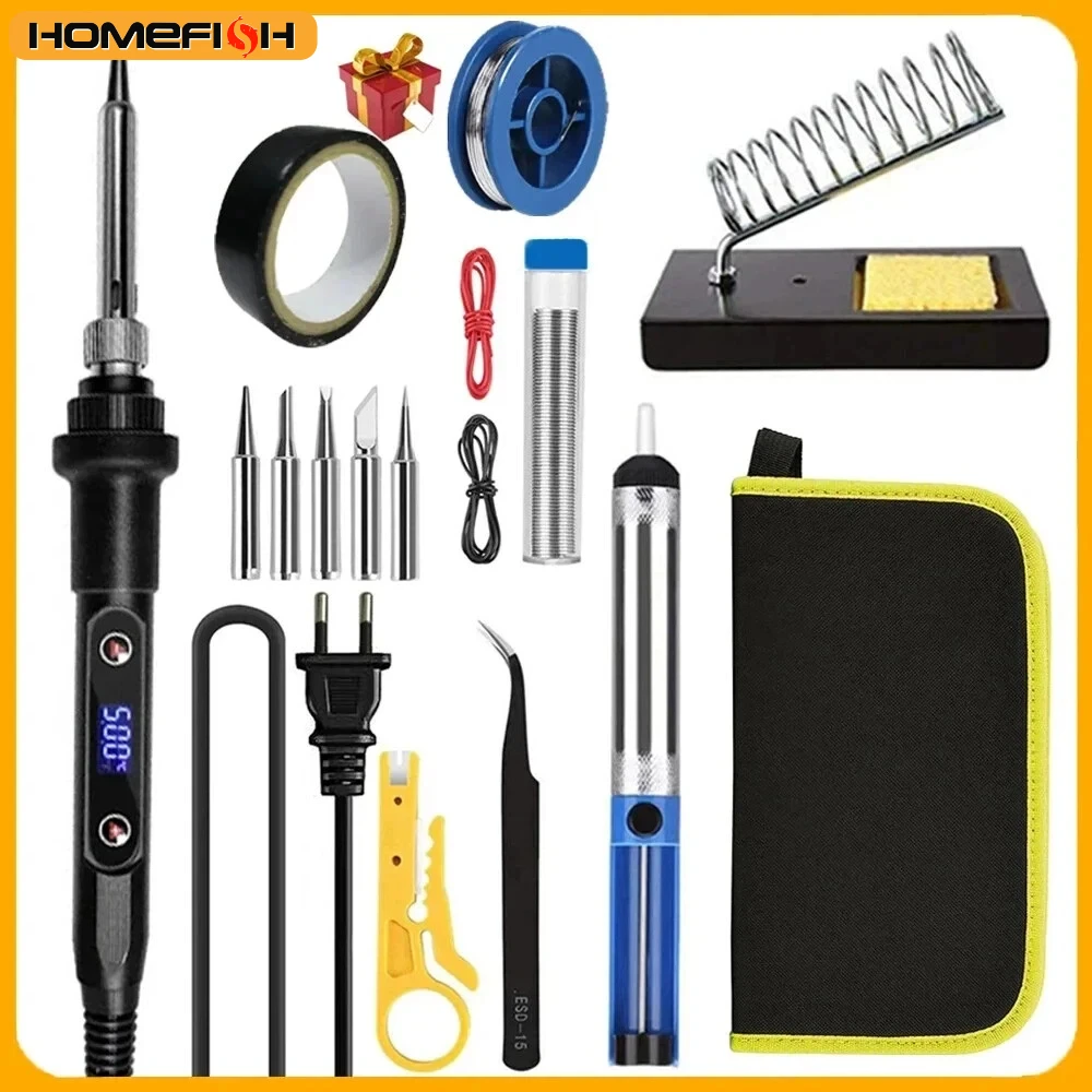 New Electric Soldering Iron 60W Adjustable Temperature Replaceable Soldering Iron Head Soldering Iron Pen Welding Kit New Electric Soldering Iron 60W Adjustable Temperature Replaceable Soldering Iron Head Soldering Iron Pen Welding Kit