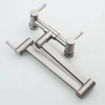Square Three-Switch Hot And Cold Kitchen Faucet Into The Wall Folding Mixing Valve Home Bathroom Washbasin Black Fauce 5