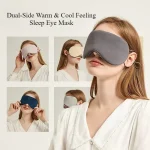 Sleeping Eye Mask Korean Style Ice Silk Warm And Cool Dual Use Adjustable Travel Light Blocking Breathable Eye Mask 5