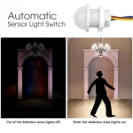 PIR Motion Sensor Detector Smart Switch Home Indoor Outdoor Infrared Light 110V 220V Time Delay Mode Adjust Lighting Switch 2