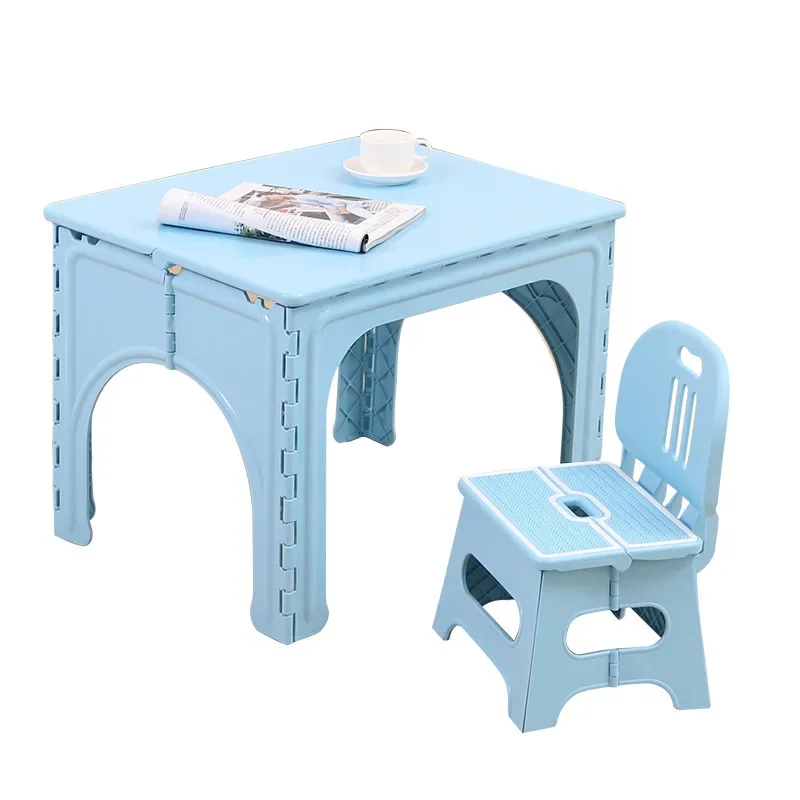 Kids Plastic Folding Table and Chairs Set Children's Home Writing Tables Outdoor Portable Foldable Desk Kindergarten Furniture Kids Plastic Folding Table and Chairs Set Children's Home Writing Tables Outdoor Portable Foldable Desk Kindergarten Furniture