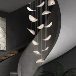Stair Chandelier High Ceiling Pendant Lights Living Room Chandelier Pendant Lamp for Dining Table Hall Chandelier Glass 4