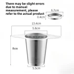 1PCS Reusable Tea Leak Stainless Steel Filter Coffees Infuser Basket Tea Strainer Teapot Cup Filter Multi- Teapot Infuser Leak 5