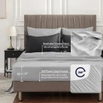 Queen Comforter Set 7 Pieces Bed in a Bag - Soft Microfiber Reversible Black Bedding for All Seasons 2