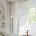 Asazal White Tulle High Quality Thick Yarn Luxury Chiffon Window Curtains For Bedroom Villa Opaque Drapes Living Room Decoration 3