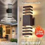 LED Outdoor Wall Lights E27 Up Down Exterior Wall Sconce IP65 Waterproof Led Sconce Lamp for Porch Front Door Garden Wall Lamp 2