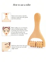 Wooden Roller Massager Therapy Body Massager Face Shoulder Neck Hand Push Rolling Massager Body Soothing Relaxing Massage Tools 3