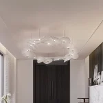 Stair Chandelier High Ceiling Pendant Lights Living Room Chandelier Pendant Lamp for Dining Table Hall Chandelier Glass 5