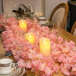 2M 20LEDs Cherry Blossom String Light Garland Artificial Flower Vines Fairy Lights for Bedroom Wedding Party Holiday Decoration 6