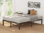 DDPNKL 3500lbs Heavy Duty,14 Inch Steel & Wooden Slat Support Reinforced Platform Bed Frame,Mattress Foundation/Easy Assembly 2