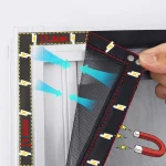 DTGJ NEW Magnetic Screen Windows Mosquito Net Customized size Black Invisible Fiberglass Mesh Air Tulle Anti insect fly Curtains 2