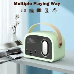 Retro Bluetooth-compatible Speaker Cute Mini Speaker with FM Radio Wireless Speaker with TWS Music Player Hifi Stereo TF USB 3