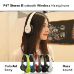 P47 Wireless bluetooth headphone With Mic Headsets Stereo Sound Earphones Sports Gaming Headphones Supports PC Smartphone 2