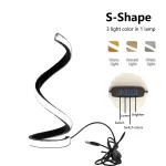 1Pc LED Spiral Table Lamp Modern Three Speed Dimming USB Power Button Switch Bedroom Decorative Table Lamp 3