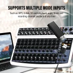 BOMGE 12-Channel Professional Audio Mixer, RCA, XLR Microphone Jack, 48V Power, 99 DSP For Professional and Beginners 3