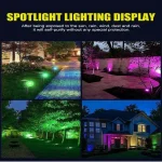 1/2/3/4Pcs Solar Powered 9LED Lamp Adjustable Solar Spotlight In-Ground IP65 Waterproof Landscape Wall Light Outdoor Lighting 6