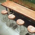 Nordic Originality Bar Table Solid Wood Designers Balcony Wall Advanced Bar Table Saloon Coffee Tavern Furniture Mesa Alta FYBT 3