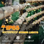 LED Plastic Leath Solar Powered Outdoor Fairy Lights IP65 Waterproof 8 Lighting Modes for Christmas Wedding Decoration 2