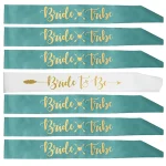 7/1Pcs Bride To Be Sash Wedding Decoration Bridal Shower Team Bride Tribe Satin Sash Hen Bachelorette Party Decoration Supplies 3