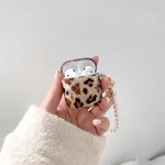 Pearl Earphone Cases For Airpods Pro 2 Leopard Pendant Headphone Protective Cover For Apple Airpod 3 Pro 2 1 3rd Generation Case 3