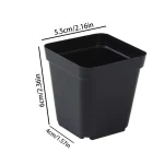 Seedling Pots 50Pcs Square Plant Seeding- Planting Cup Plastic Deep Nursery Tree Pot Flower Plant Container Pot Garden Grow 6