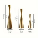 2/3pcs Gold Luxury Slim Waist Candle Holder Set Minimalist Candlestick Flower Vase for Home Centerpiece Table Decor New Fashion 6