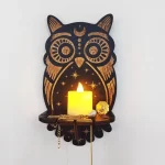 Wall Shelf Stone Wall Shelf Hand Wooden Display Stand Hanging Candle Holder Wall Decor Shelves  home decoration shelf decor 6