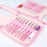 9pcs Crochet Hook Kit 2.5-6mm Ergonomic Soft Handle Aluminum Hooks Set with 8 Sizes for DIY Crafts Knitting Crocheting Supplies 2