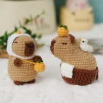 Capybara crochet Kit, Cute Animal Crochet Kit set, Christmas Gift, Crochet kit for Beginners, Crochet Kit for craft lovers, 4