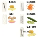 5 in 1 Multi-Functional Vegetable Chopper Onion Chopper Food Chopper Kitchen Mandoline Slicer Veggie Dicer Cutter 6