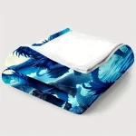 Dragon and Wolves Scene HD Printed Blanket, Soft and Warm Flannel Blanket for Travel, Camping, Sofa, Living Room, Couch, Chair, 6