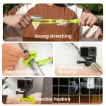 TELESIN Action Camera Adjustable Silicone Mount Mini Flexible Bracket For Gopro Insta360 DJI Action Camera Accessories 4