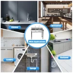 3 Compartment Stainless Steel Utility Sink Commercial, 304 Stainless Steel Laundry Tub with Feet for Restaurant Kitchen Garage 5