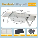 Stainless Steel Barbecue Stove Outdoor Charcoal Folding Barbecue Rack Household Small  Folding Carbon Barbecue Skewer Stove  bbq 3