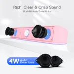 Redragon GS560 RGB Desktop Soundbar, 2.0 Channel Computer Speaker with Dynamic RGB Audio 2