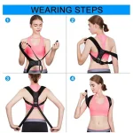 GETINFIT Adjustable Back Brace Support Spine Neck Health Correction Belt Invisible Shoulder Posture Corrector Home Office Unisex 5