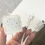 Cute Line Cat Charger Cable Protector For 18/20W iphone 15 Pro Max,Charger Protective Cover Case USB Dustproof Date Cable Winder 5