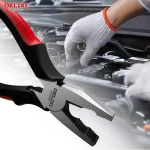 DELIXI ELECTRIC Wire Pliers，Sharp Large Opening Diagonal Pliers Needle Nose Pliers，for Cutting，Twisting and Clamping MetalWires 6