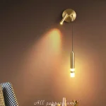 LED Wall Lamp Nordic Double Head Adjustable Wall Lights Creative Bedroom Bedside Reading Lamps Indoor Acrylic Home Decor Sconces 3